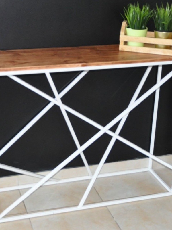 Стол консольный в стиле лофт GES-370 купить Стол консольный в стиле лофт GES-370